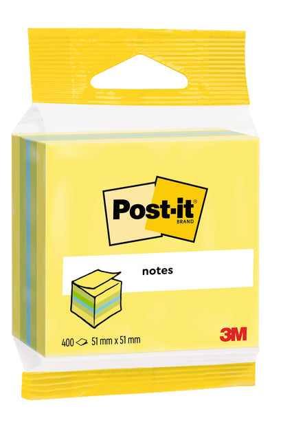 Post-it kubusnotities 51x51mm, assortie kleuren, 6 stuks