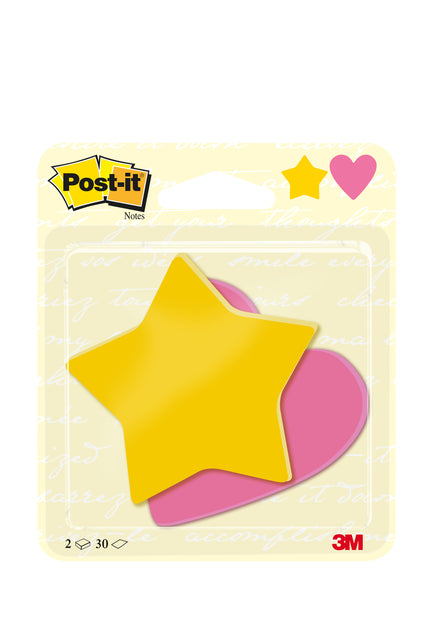 Post-it Assortiment Memoblokken Ster & Hart 76x76mm