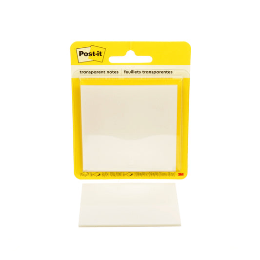 Memoblok Post-it 73x73mm Transparant