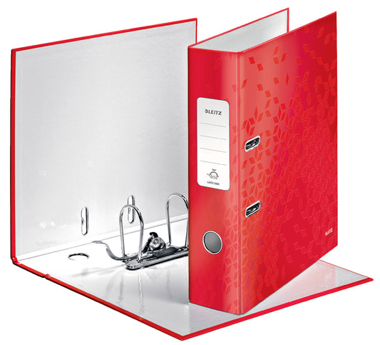 Leitz WOW 180° gelamineerde 85mm A4 ordner in zwart met strak design