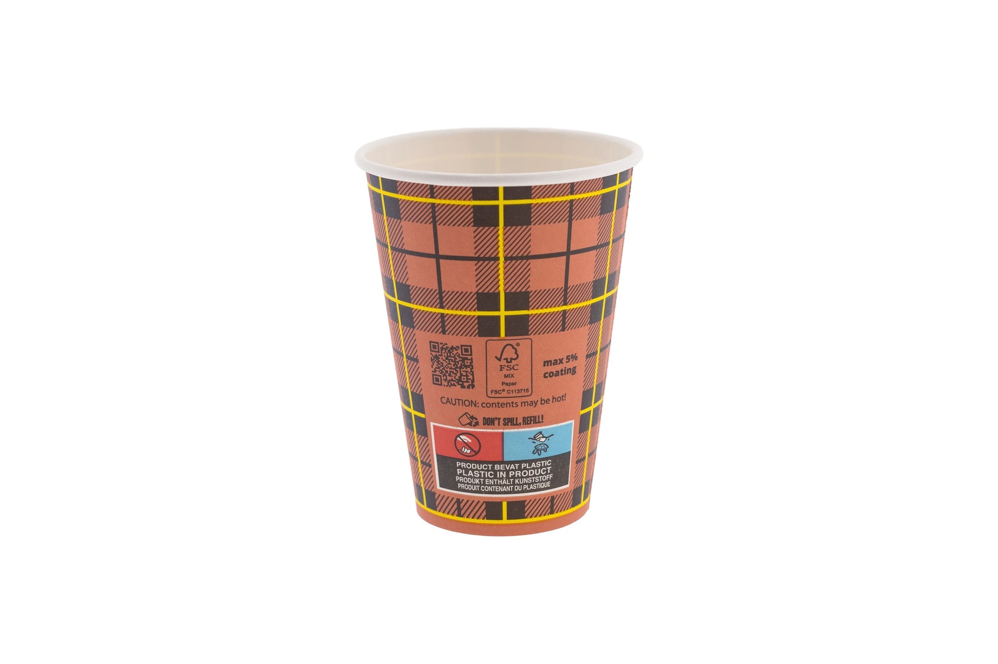 Duurzame kartonnen koffiebeker 180ml Scotty rood (100 stuks) - 2