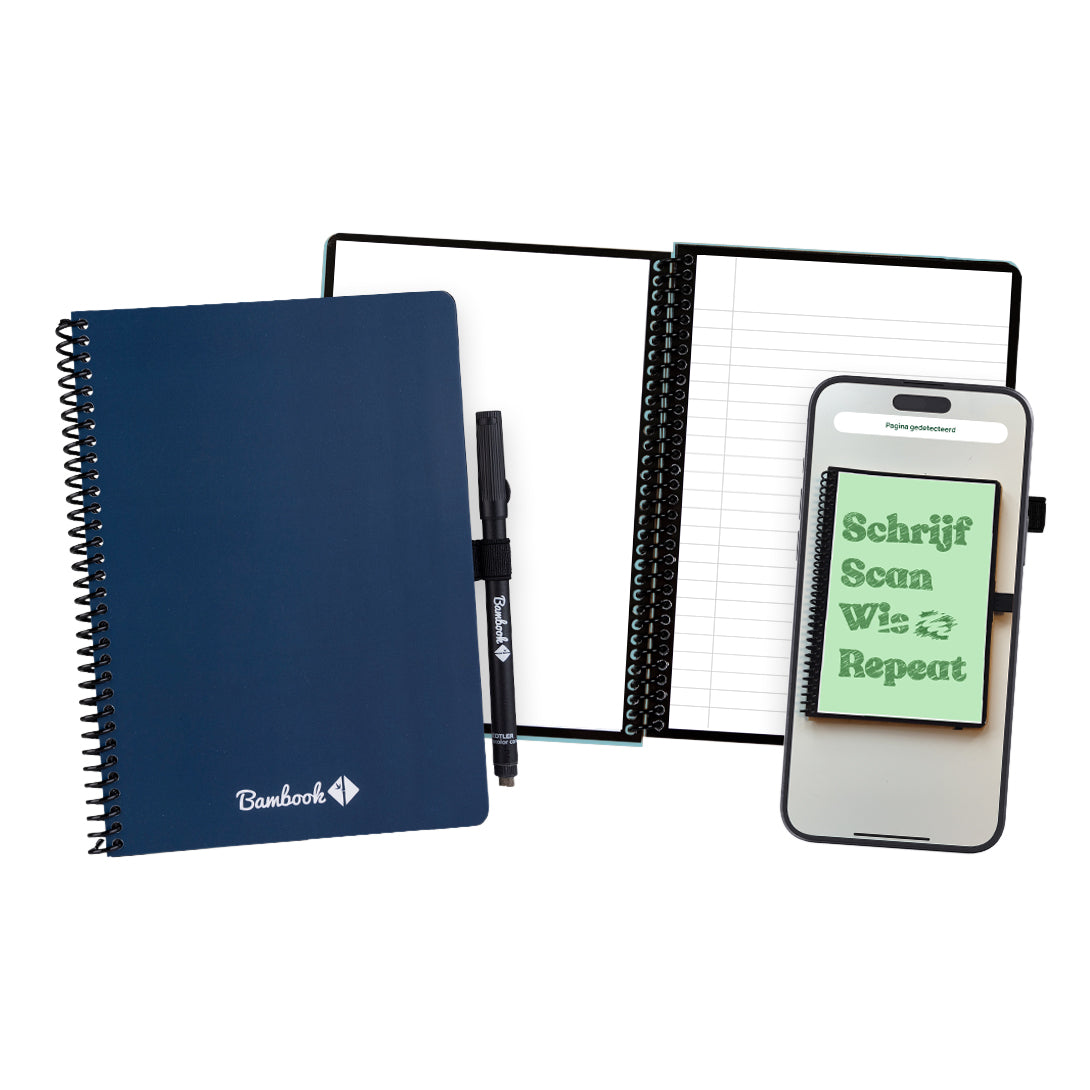 Bambook Original A5 Uitwisbaar Notitieboek Navy