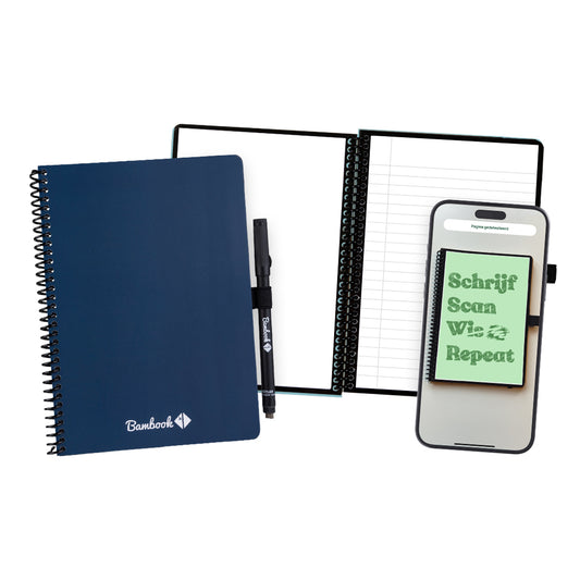 Bambook Original A5 Uitwisbaar Notitieboek Navy