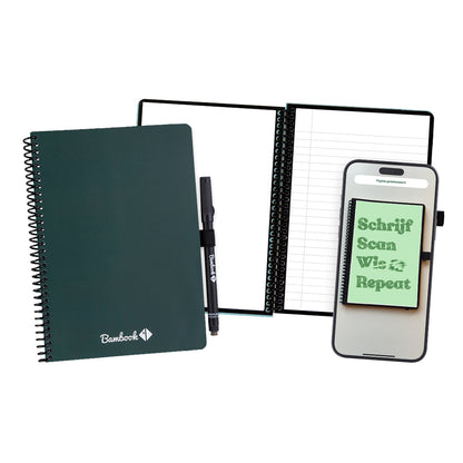 Notitieboek Bambook Forest A5 Uitwisbaar met Whiteboardpagina’s