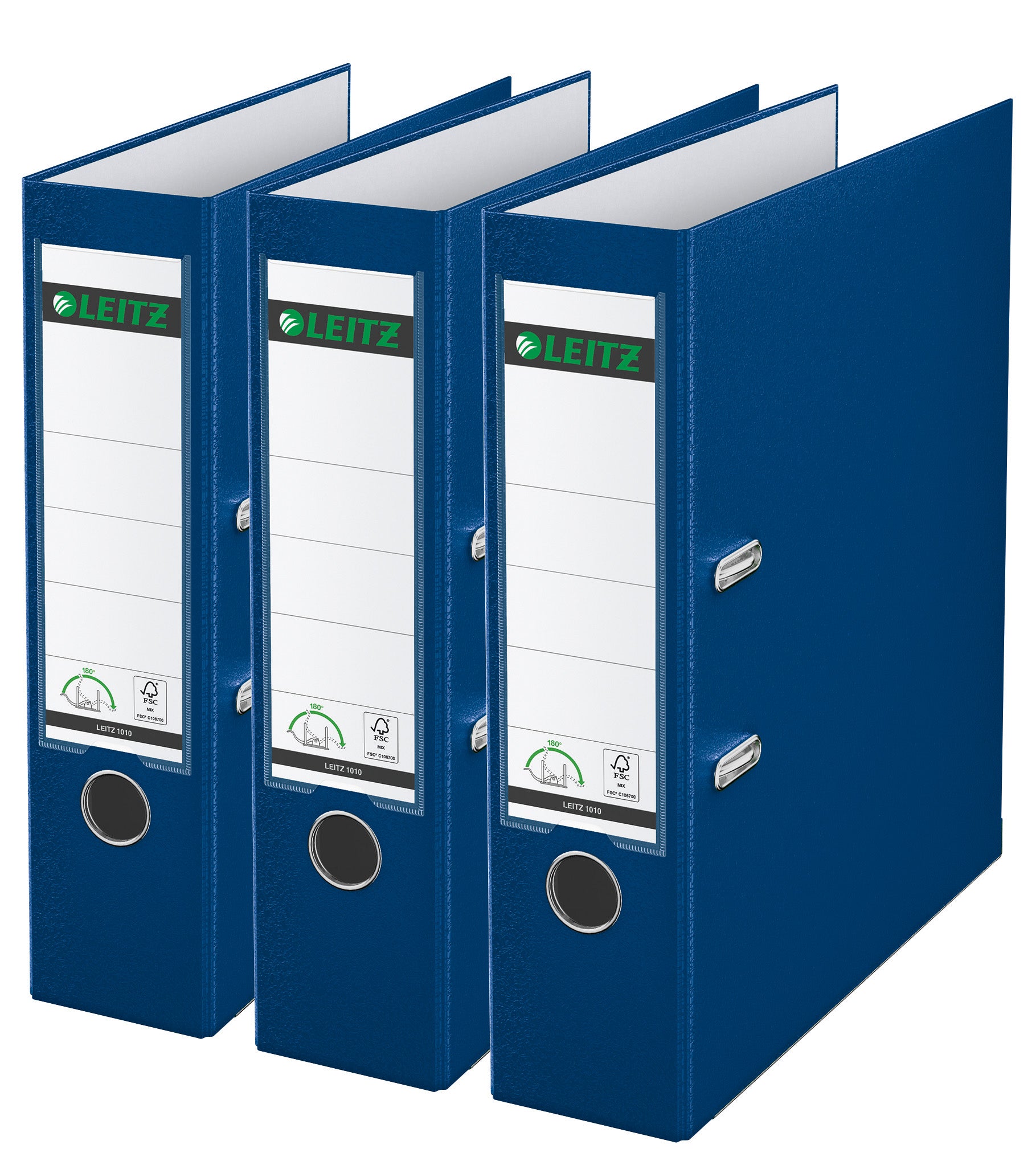 Leitz 180° ordner 1010, set van 3, blauw