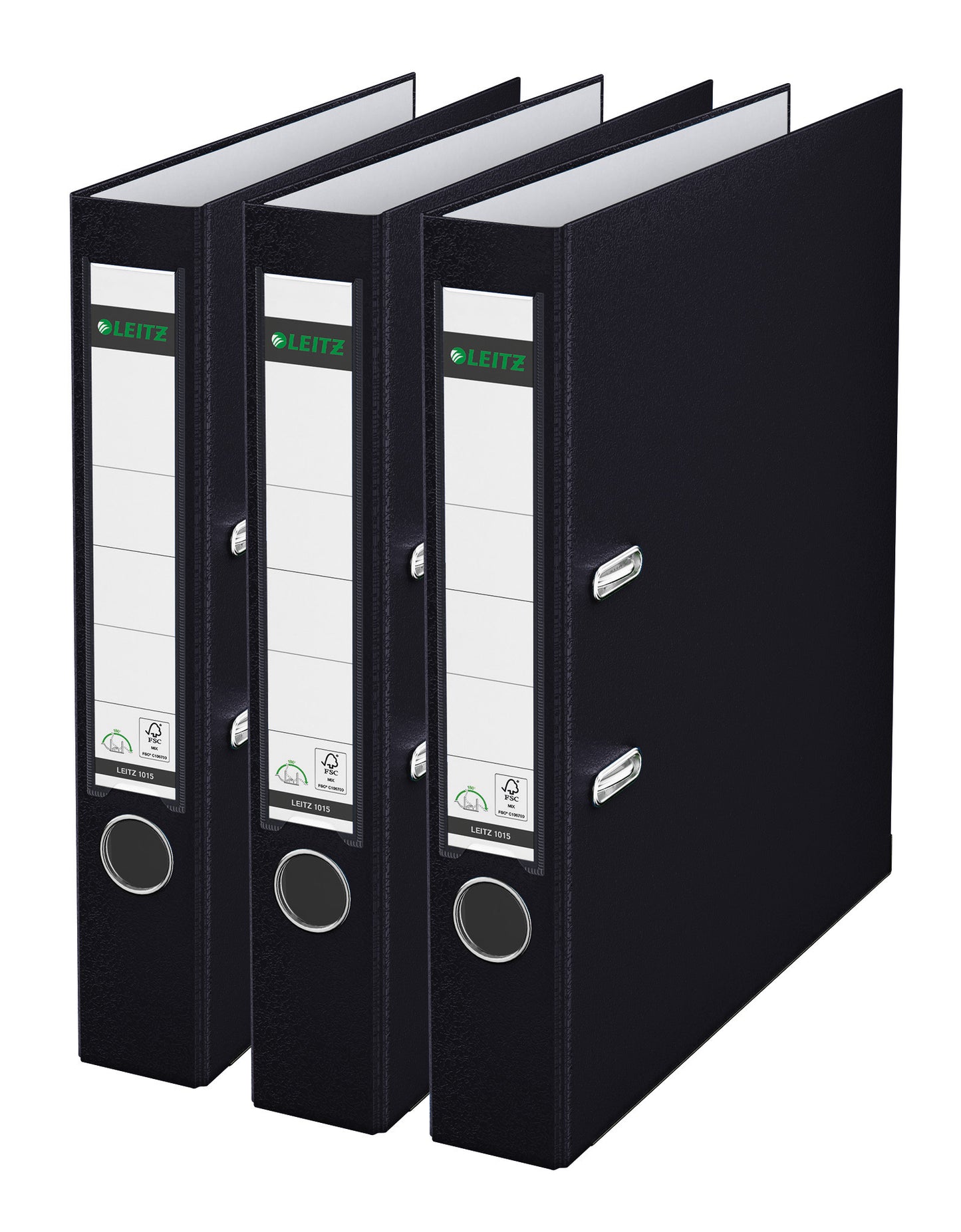 Leitz 180° ordner 1015, set van 3, zwart