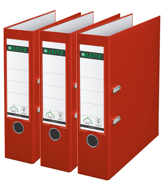 Leitz 180° ordner 1010, set van 3, rood