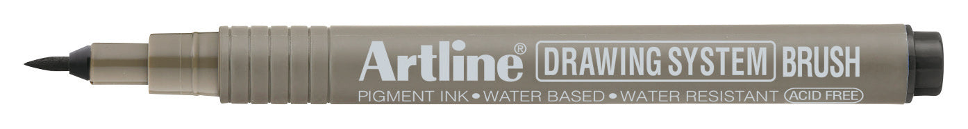 Artline technisch brush fineliner zwart