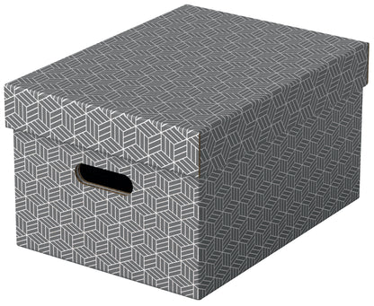 Set van 3 opbergdozen Esselte 265x205x365mm, grijs, gerecycled karton
