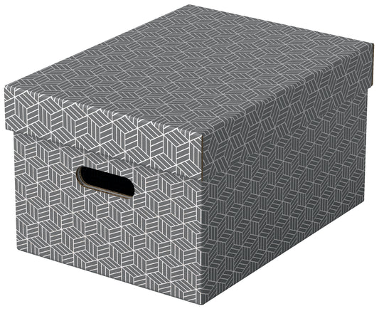 Set van 3 opbergdozen Esselte 265x205x365mm, grijs, gerecycled karton