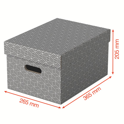 Set van 3 opbergdozen Esselte 265x205x365mm, grijs, gerecycled karton - 3