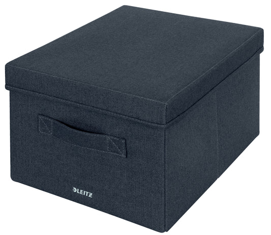 Leitz stoffen opbergdoos 285x203x380mm met deksel voor A4- en kantoorbenodigdheden