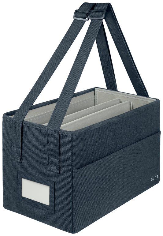 Leitz compacte gestoffeerde hot desking opbergtas 200x210x355mm, gerecycled materiaal