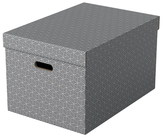 Set van 3 grote opbergdozen Esselte 355x305x510mm, gerecycled karton