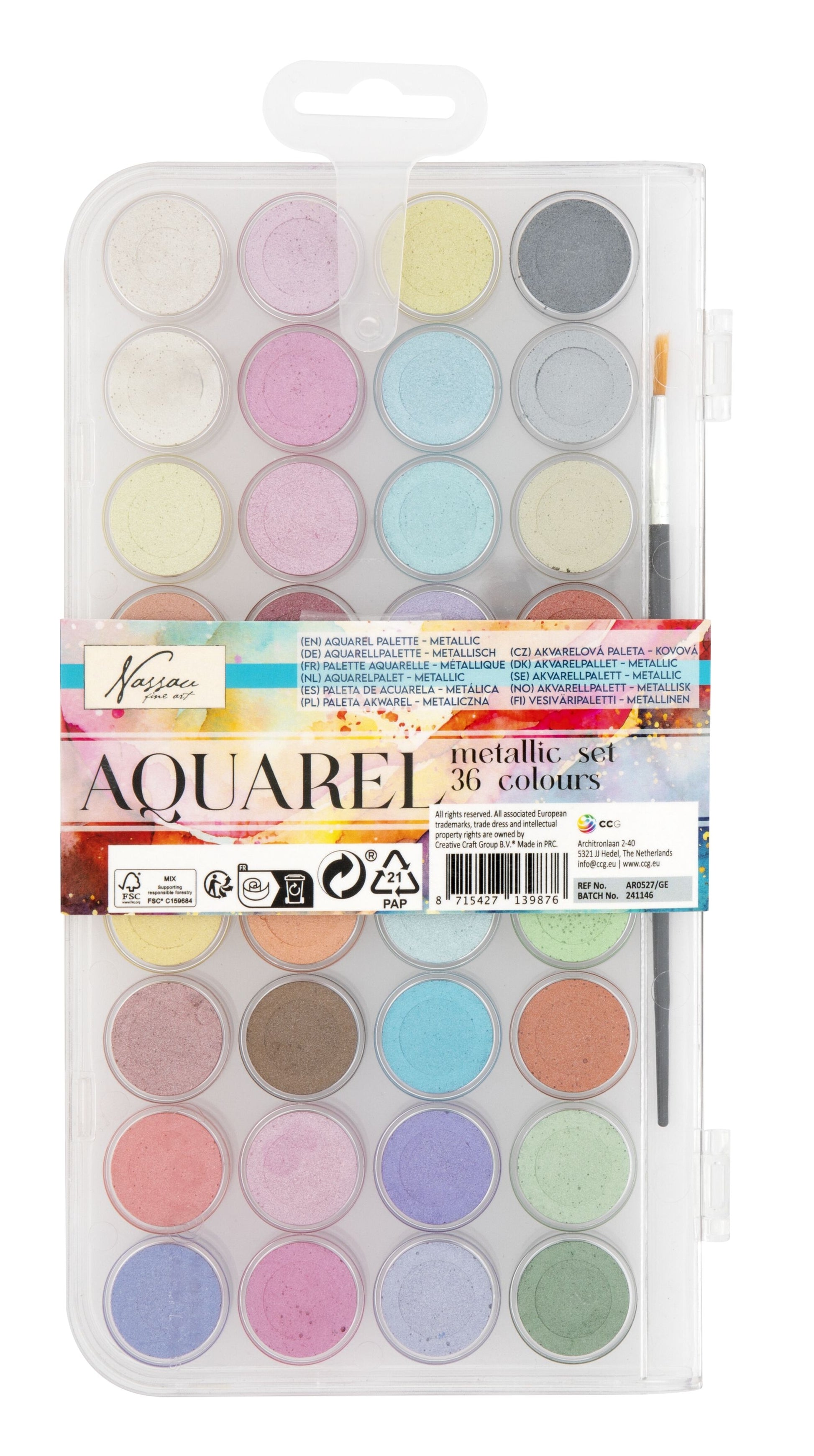 Aquarelverf Nassau Fine Art metallic set 36 kleuren - 2
