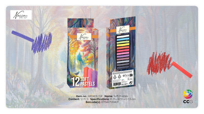 Pastelkrijt Nassau Fine Art Zacht 12 Stuks Assorti - 3