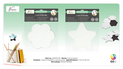 Magnetisch Canvas Board Nassau Fine Art 7,5x7,5cm Set van 4 - 5