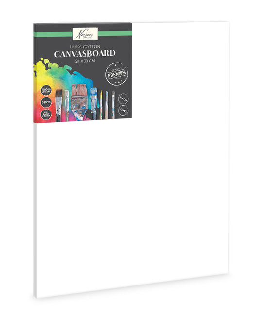 Nassau Fine Art Canvasboard 24x30cm van 100% Katoen, 3 Stuks