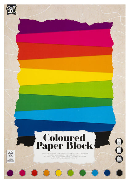 Hobbykarton CarftID 24x34cm 120-220g, 20 Vellen in 10 Kleuren