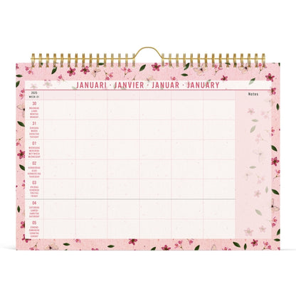 Familiekalender 2025 Lannoo 310x220cm Flowers Bouquet - 2