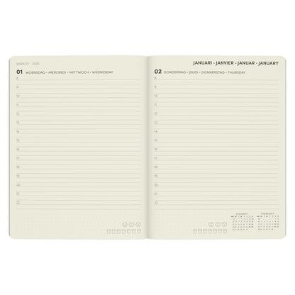 Agenda 2025 Lannoo A5 QC Colour 1 Dag Per Pagina - 3