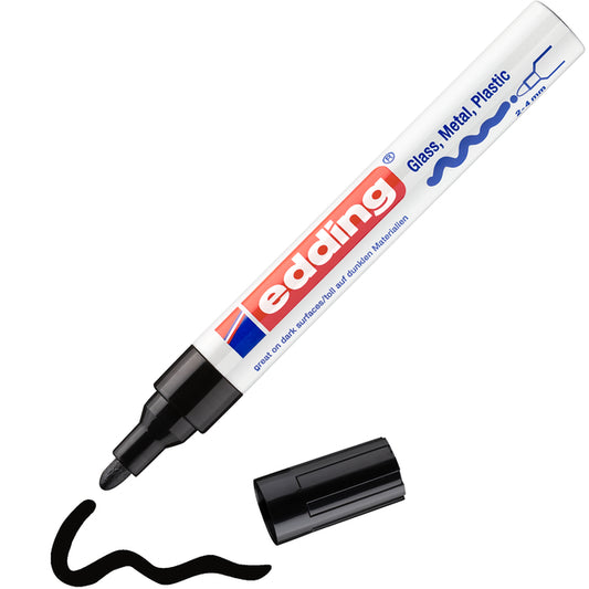 edding 750 Lakcreatieve Viltstift Rond 2-4mm Zwart - 2