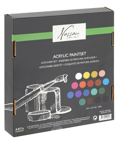 Acrylverf Nassau Fine Art doos 18 tubes van 36 ml - 2