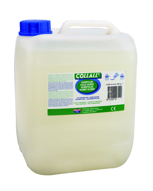 Collall hobbylijm uitwasbaar jerrycan 5 liter, waterbasis