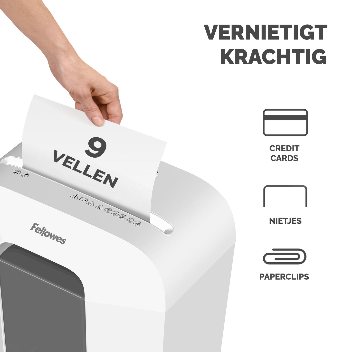Fellowes LX50 4x37mm cross-cut papiervernietiger, wit - 2