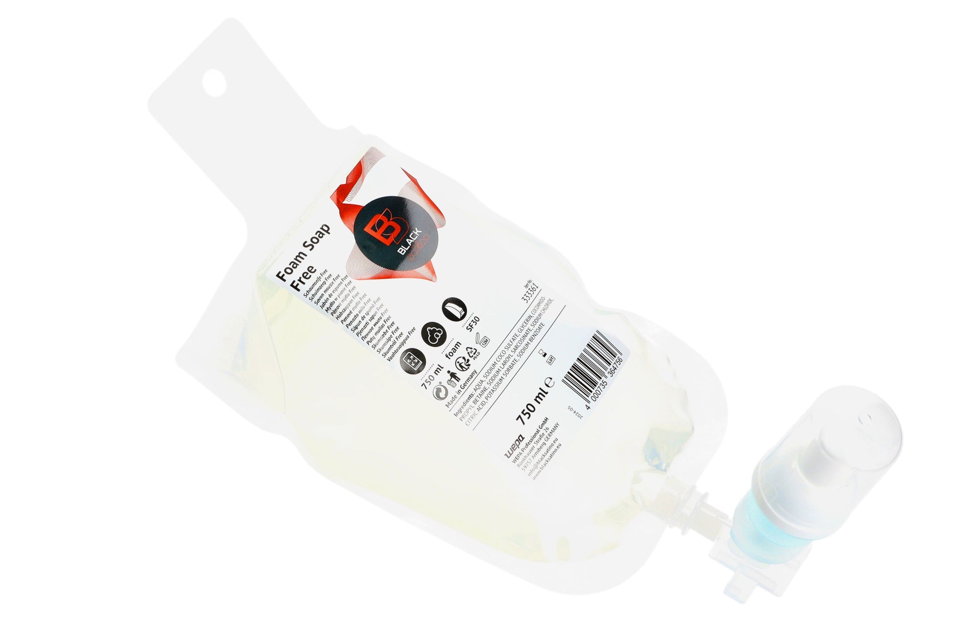 Handzeep BlackSatino SF30 schuim 750ml