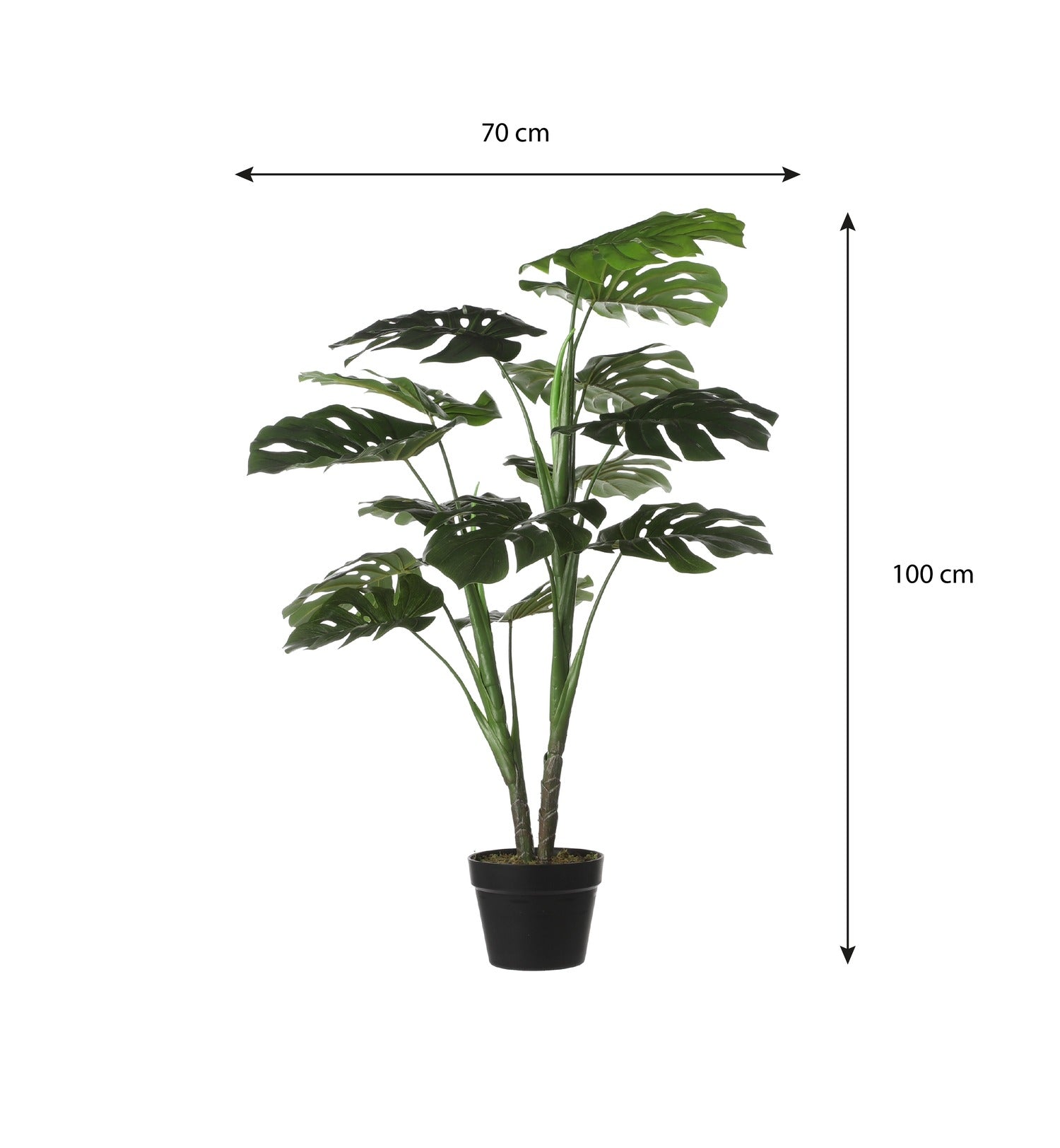 Kunstplant Mica Monstera in pot, circa 1 meter hoog - 5