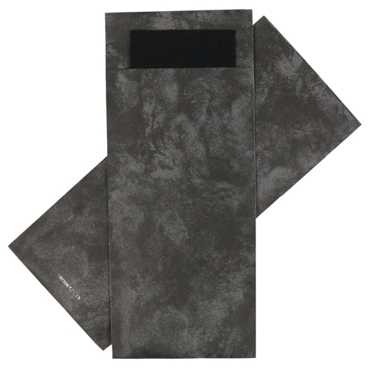 Bestekzakje IEZZY 190x85mm antraciet gemarmerd 500 stuks - Hygiënisch en stijlvol