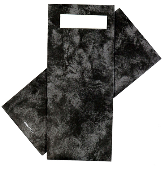 Bestekzakje IEZZY 190x85mm zwart gemarmerd 500 stuks - Elegant en hygiënisch
