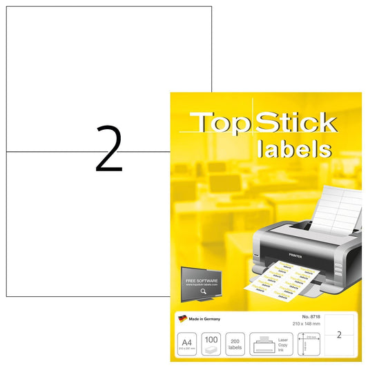 210x148mm Zelfklevende Labels, 200 Stuks
