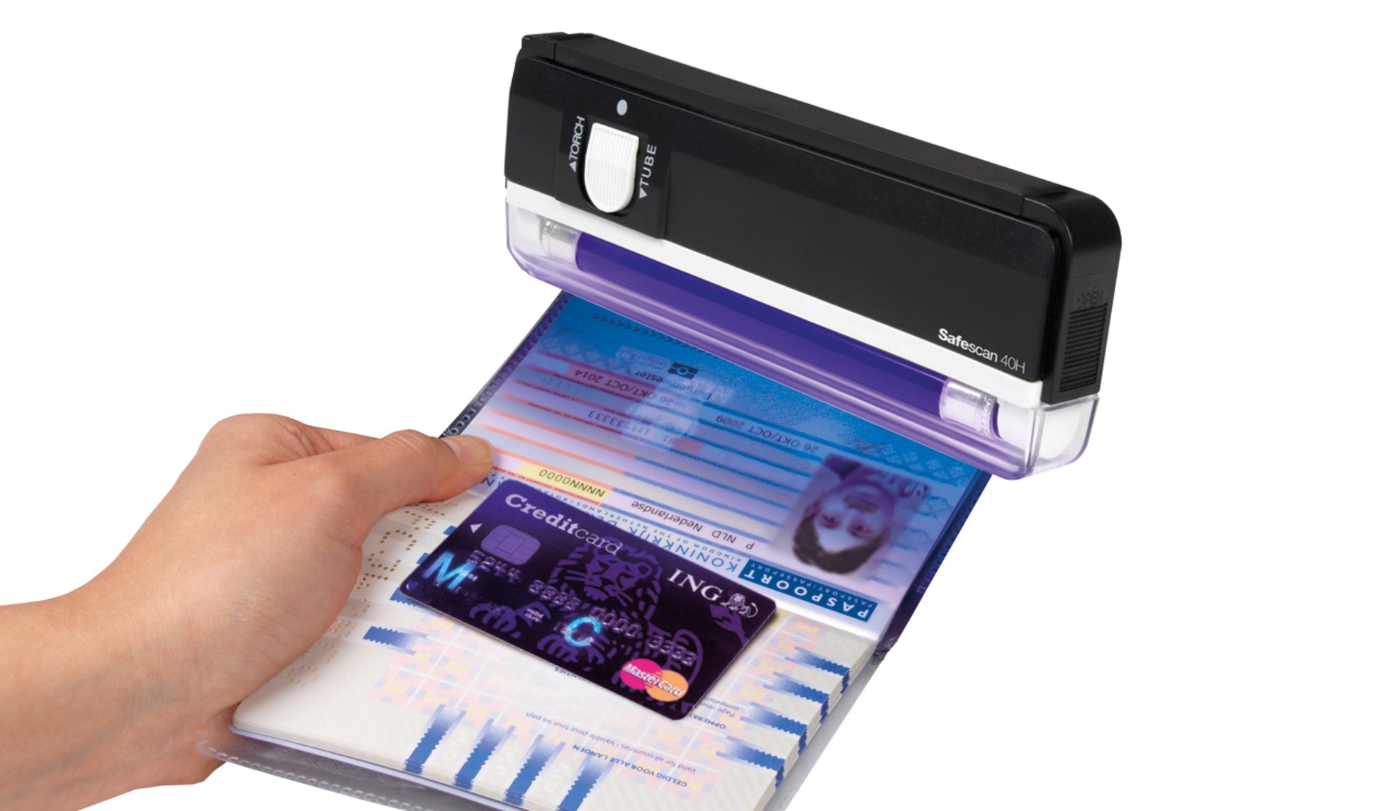 Draagbare valsgelddetector Safescan 40H met UV- en watermerkcontrole - 5