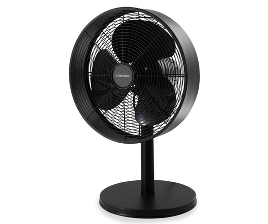 Tafelventilator Tomado met diameter 35 cm en retro design zwart