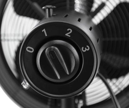 Tafelventilator Tomado met diameter 35 cm en retro design zwart - 4