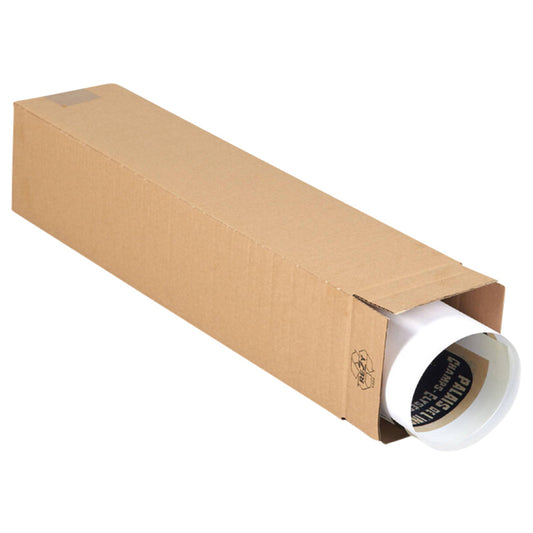 Vierkante verzendkoker 610x120x120mm bruin