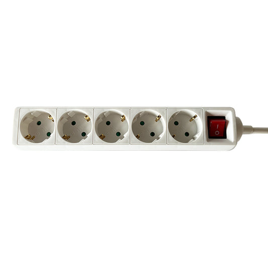 BRASQ Stekkerdoos 5-voudig 3 meter wit