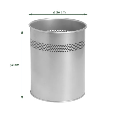 Papierbak BRASQ 15 liter zilver - 2