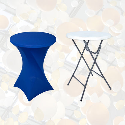 BRASQ Statafel 80cm met tafelrok, blauw - 4