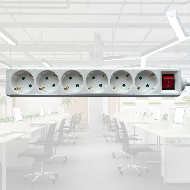 Stekkerdoos BRASQ 6-voudig met 3m kabel wit - 8