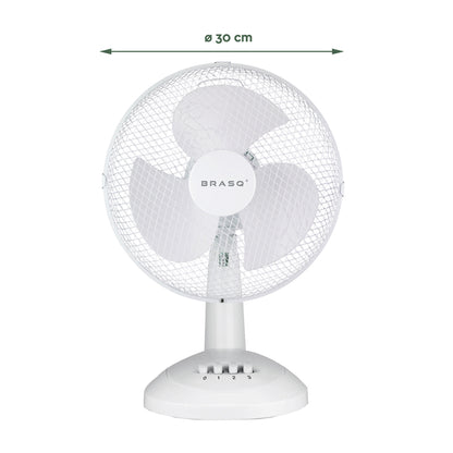 Tafelventilator BrasQ F400 met 30cm diameter wit - 2