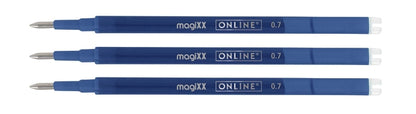 Online Magixx Gelvulling 0,7mm Blauw, Set van 3 - 2