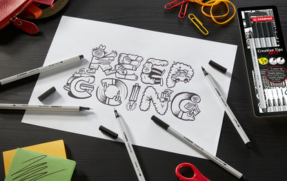 Creative Tips Stabilo Arty ass tips 10 stuks zwart/gs - 5