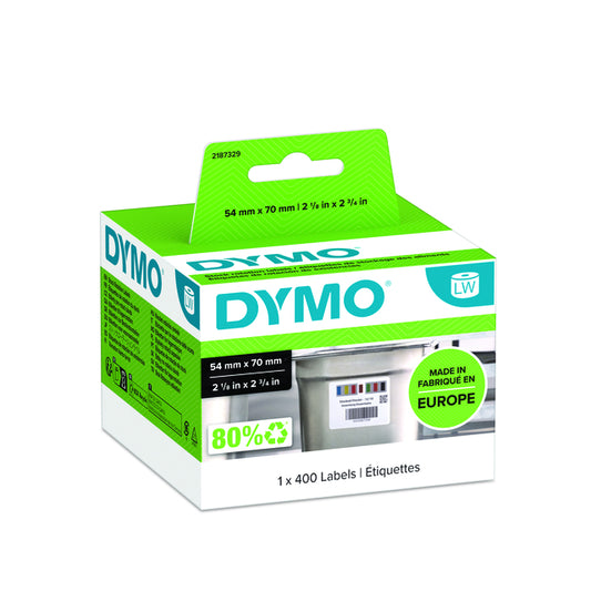 Dymo etiketten Voedsel 54x70mm 1st wit