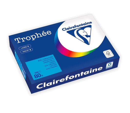 Trophee A4 Kleurkopieerpapier 80g Caribenblauw