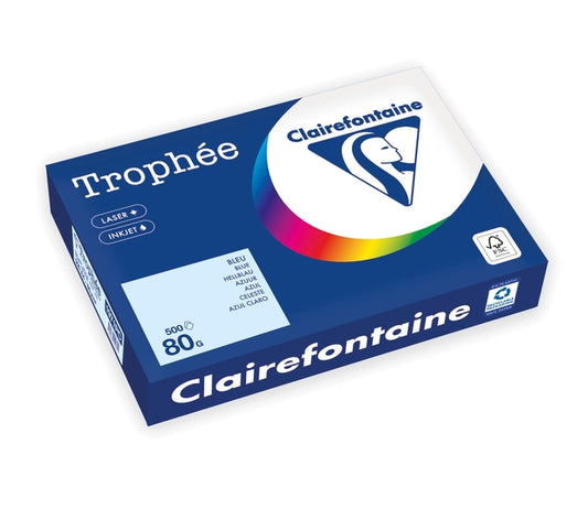 Trophee A4 Kleurkopieerpapier 80g Azuurblauw