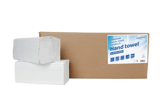 Handdoek Cleaninq Z-vouw 2-laags 22x22.5cm wit 20 x 200 stuks