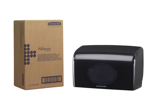 Toiletpapierdispenser Aquarius Duo zwart voor 2 rollen